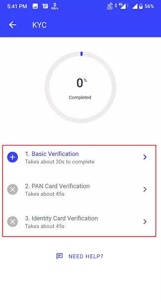 coinswitch kuber kyc requirements