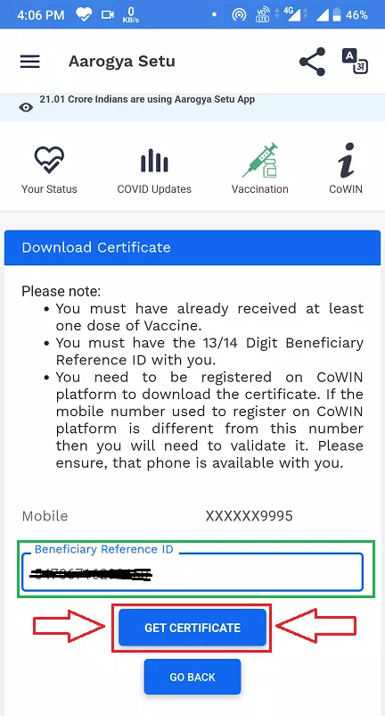 bina otp ke covid certificate kaise download karen