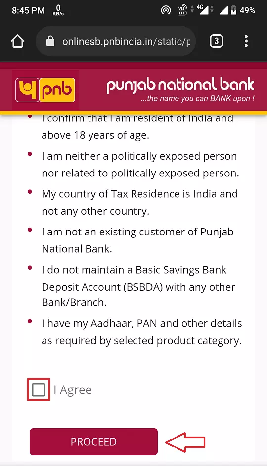 pnb online saving account open