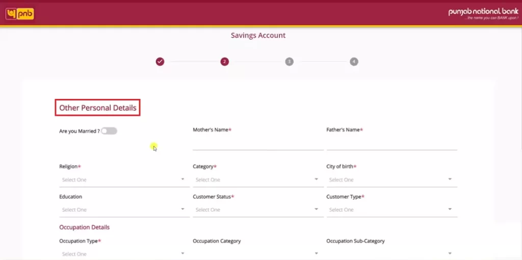 pnb bank account open online zero balance 