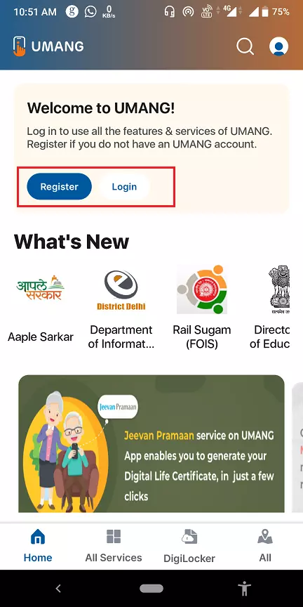 e shram card payment status umang app