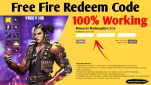 latest Free fire redeem code today