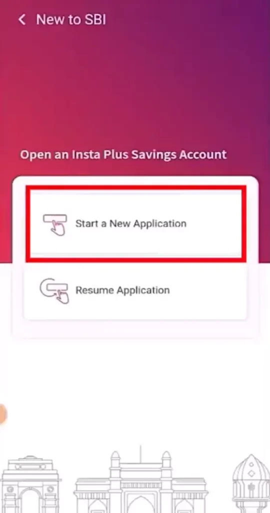 start a news application for sbi zero balance account