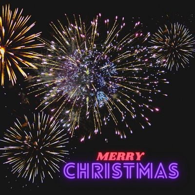 night fireworks Christmas image