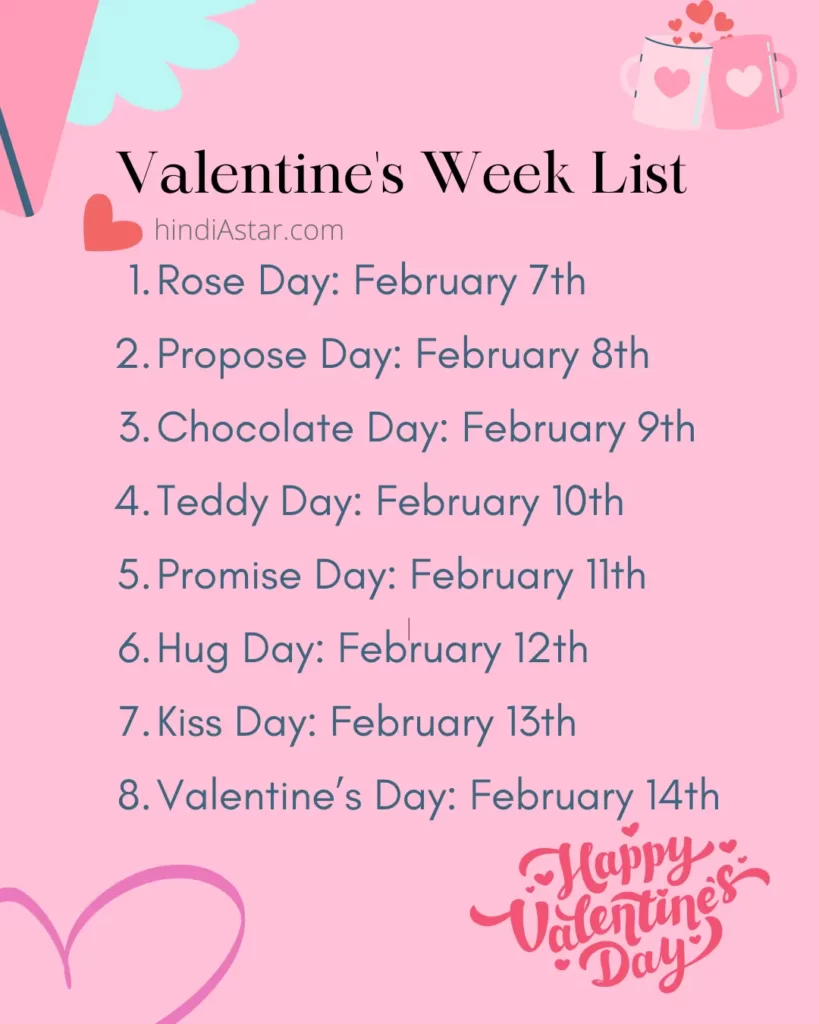 pink image for Valentine Week 2023 Full List
