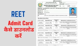 reet admit card kaise nikale