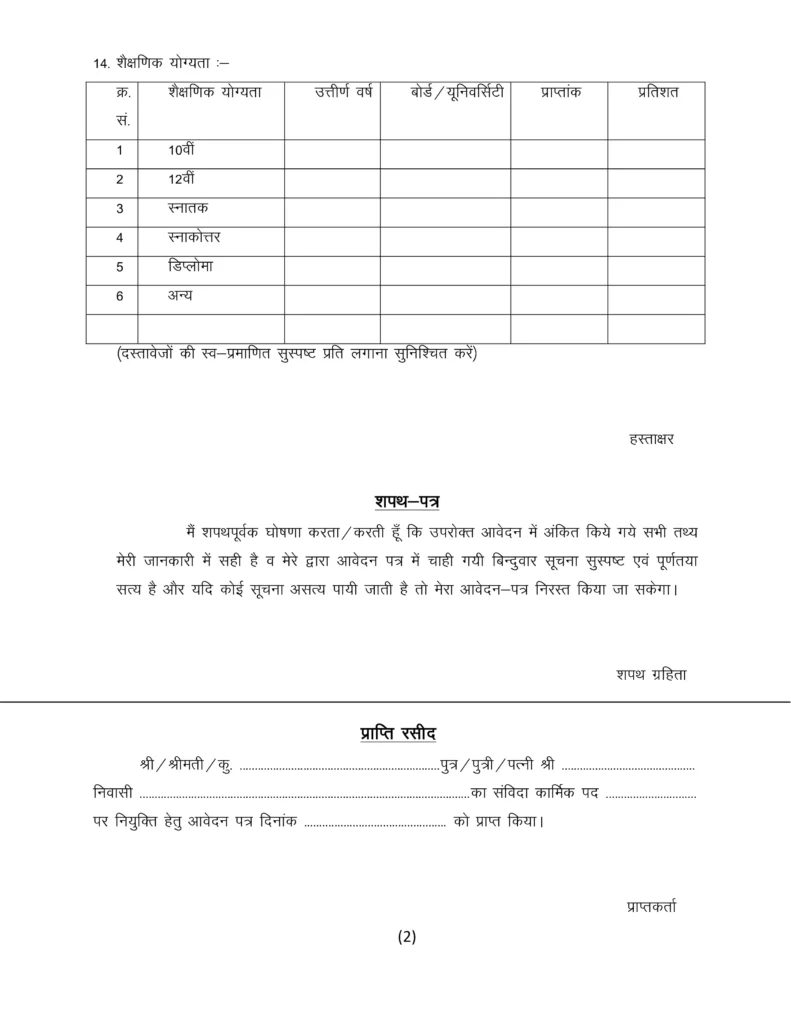 indira gandhi shahari rojgar guarantee yojana form