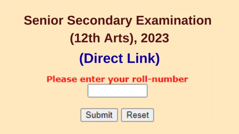 RBSE 12th Arts Result 2023(Direct Link): 12वीं आर्ट्स इंतजार हुआ ख़त्म ऐसे देखें रिजल्ट