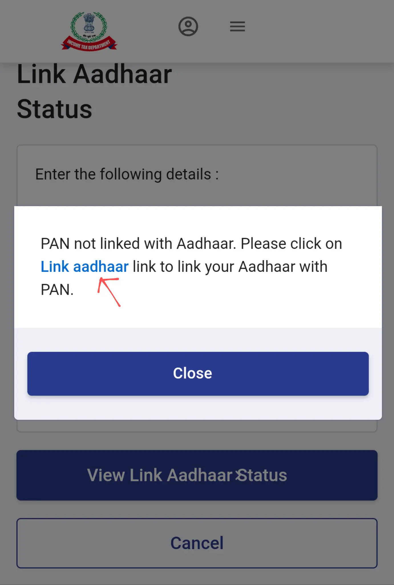 Pan card aadhar card link