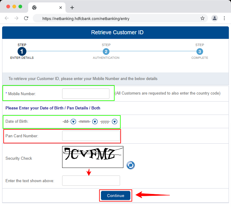 hdfc customer id kaise nikale