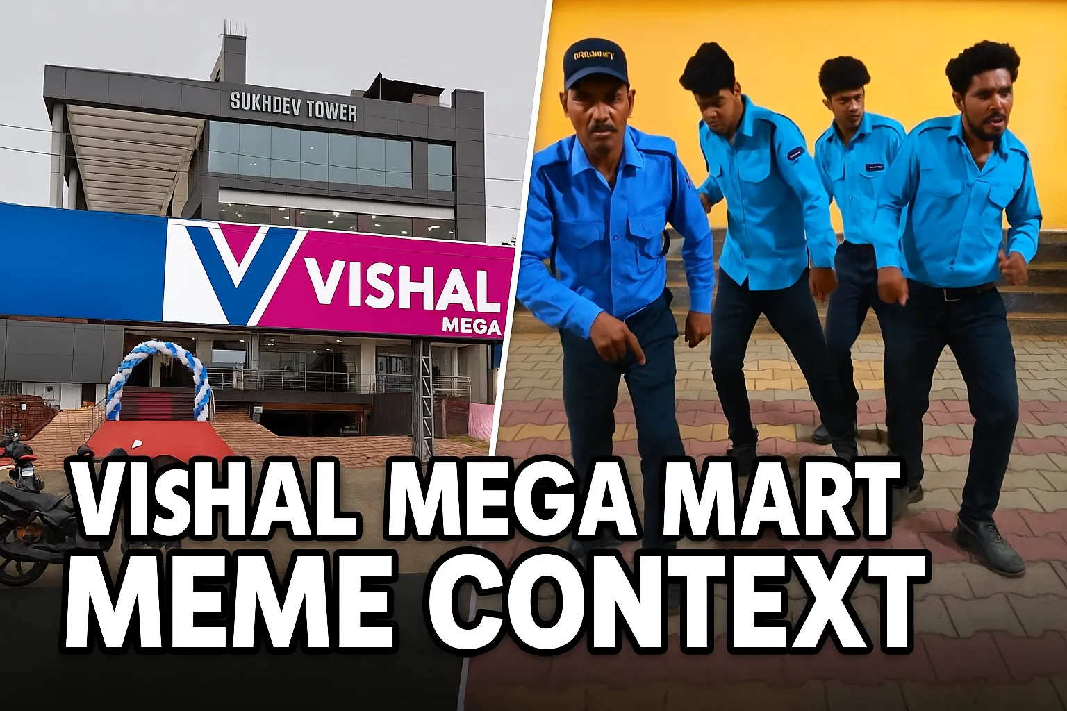 vishal mega mart security guard job meme context